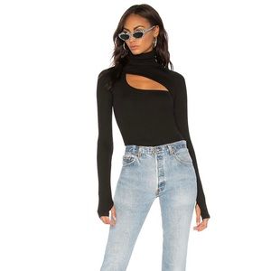 NWT Alix NYC Carder Bodysuit in Black Size Small S